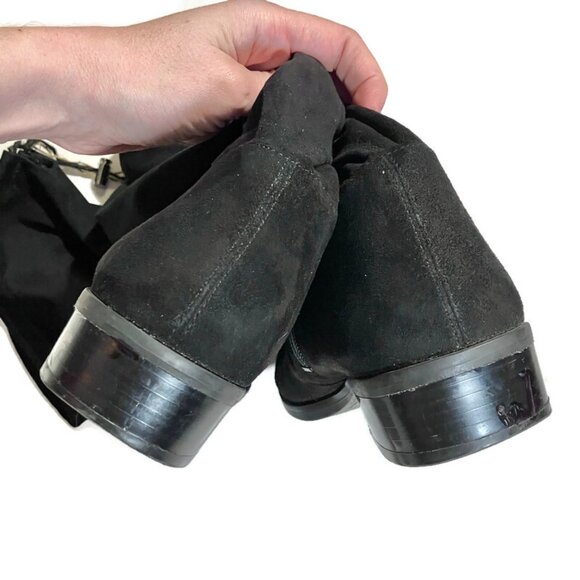 Sam Edelman Paloma Riding Boots Over The Knee OTK Tall Black Fabric Suede Mod 10 - Picture 4 of 5